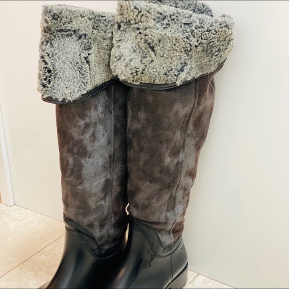 NWOT Via Lactea  Italian Tall Boots Rain and Snow Size 9 - Picture 5 of 9